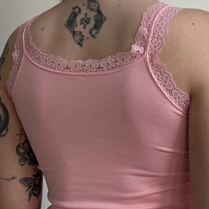 East Coast Baby Pink Lace Tank