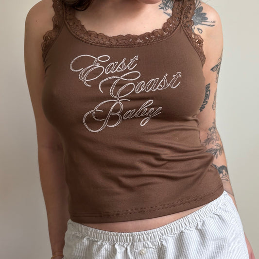 East Coast Baby Brown Lace Tank