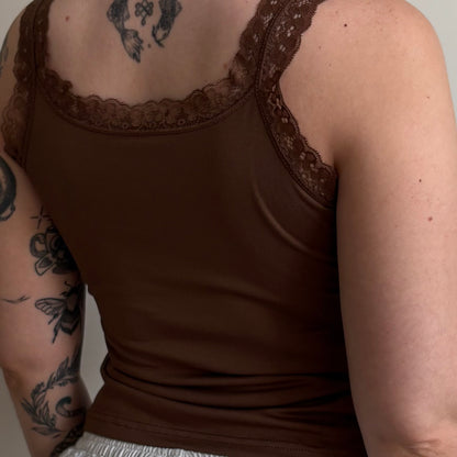 East Coast Baby Brown Lace Tank