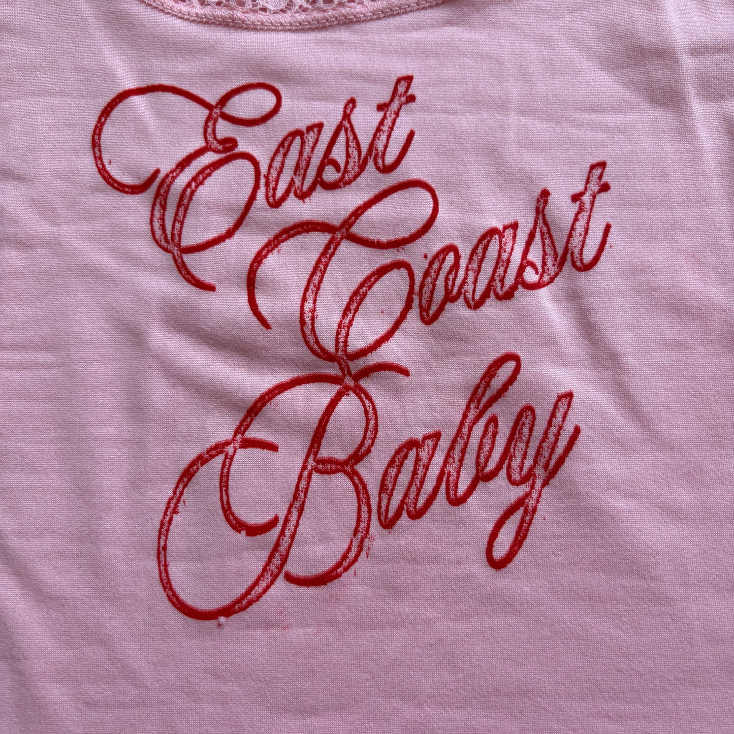 East Coast Baby Pink Lace Tank