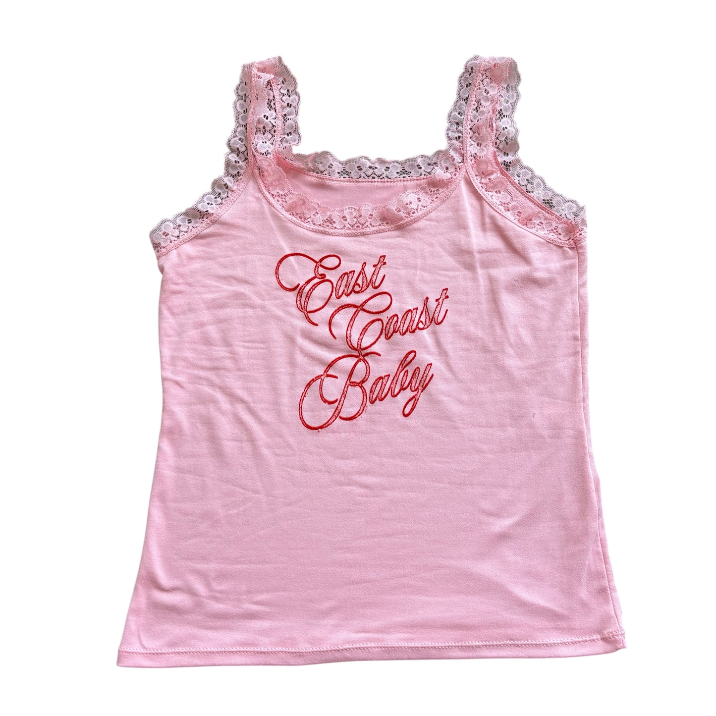 East Coast Baby Pink Lace Tank